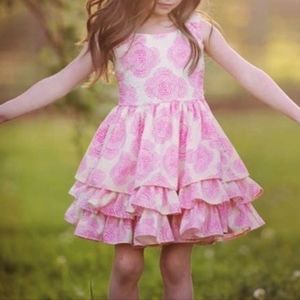 Persnickety Adeline Pink floral Spring Easter Baby Toddler Girl Dress 18mo